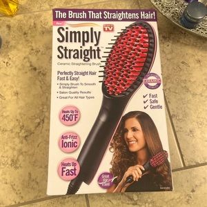 Hair straightening brush